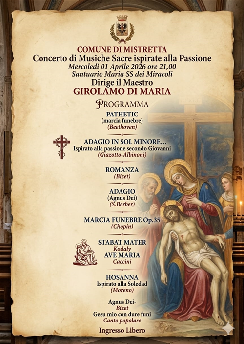 Concerto di Musiche Sacre ispirate alla PassioneÂ 